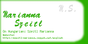 marianna szeitl business card